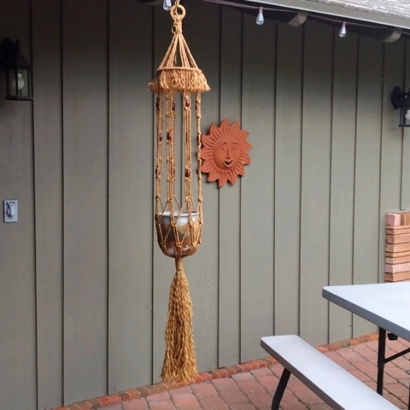 unbranded Other - HANDMADE VINTAGE 72 INCH MACRAME HANDMADE HANGER